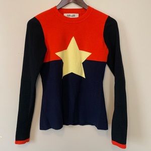 DVF Colorblock Star Sweater XS